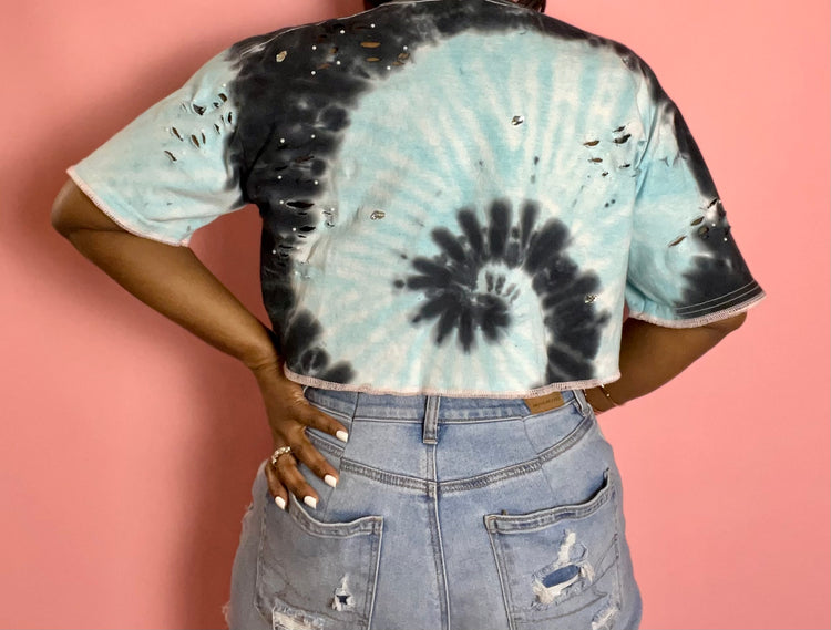 Blue Tie Dye Def Leppard Graphic Tee
